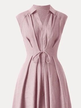 OGL Sleeveless Midi Dress in Dusty Pink